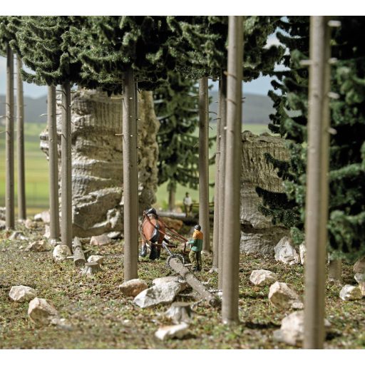 Busch H0 Akciókészlet Fa hátlap bemutatója Építőkészlet