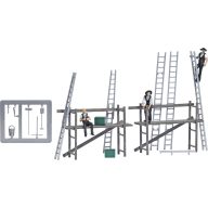   Busch H0 Akciókészlet Ácsok állványzattal Építőkészlet