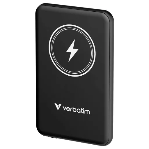 Verbatim Charge n Go Magnetic Wireless Powerbank 5000 mAh Fast Charge, Quick Charge 3.0, Power Delivery 3.0, Adaptive Fast Charge LiPo USB-C® Fekete