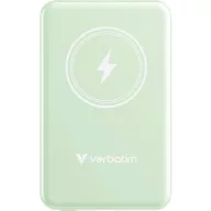   Verbatim Charge n Go Magnetic Wireless Powerbank 5000 mAh Fast Charge, Quick Charge 3.0, Power Delivery 3.0, Adaptive Fast Charge LiPo USB-C® Zöld