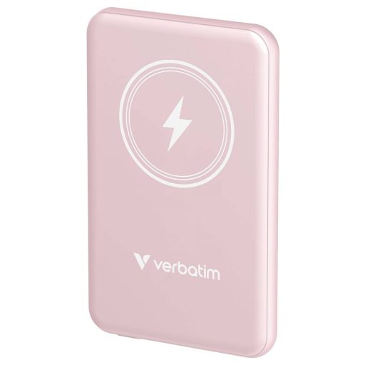 Verbatim Charge n Go Magnetic Wireless Powerbank 5000 mAh Fast Charge, Quick Charge 3.0, Power Delivery 3.0, Adaptive Fast Charge LiPo USB-C® Rózsaszín