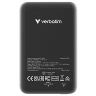   Verbatim Charge n Go Magnetic Wireless Powerbank 10000 mAh Fast Charge, Quick Charge 3.0, Power Delivery 3.0, Adaptive Fast Charge LiPo USB-C® Fekete