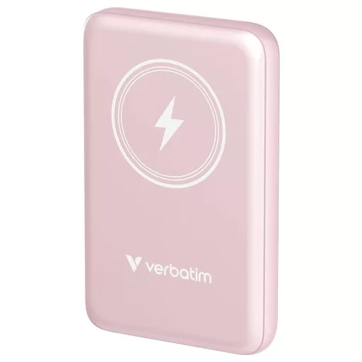 Verbatim Charge n Go Magnetic Wireless Powerbank 10000 mAh Fast Charge, Quick Charge 3.0, Power Delivery 3.0, Adaptive Fast Charge LiPo USB-C® Rózsaszín