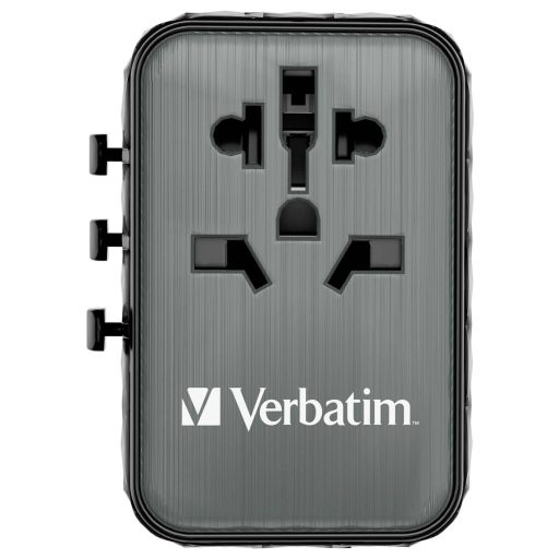 Verbatim UTA-05 GaN III USB-s töltőkészülék 65 W 2x USB-A, 2x USB-C® Power Delivery, Power Delivery 3.0, QC 4+, Fast Charge, SuperCharge, Adaptive Fast Charge,