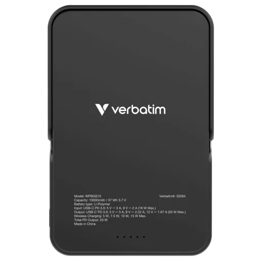 Verbatim Charge n Go Powerbank 10000 mAh Power Delivery 3.0, QC 3.0 LiPo USB-C® Fekete