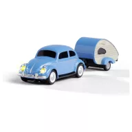   Carson Modellsport 500504148 VW Käfer mit Anhänger 1:87 RC modellautó Elektro Közúti modell Akkuval, töltőkészülékkel és adóakkukkal