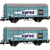   Arnold HN6683 N 2 db K4 &quot APROZ&quot fedett teherkocsi készlet az SBB-től