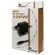   Inter-Tech PD-2100 USB-s töltőkészülék 100 W Fekete Beltér