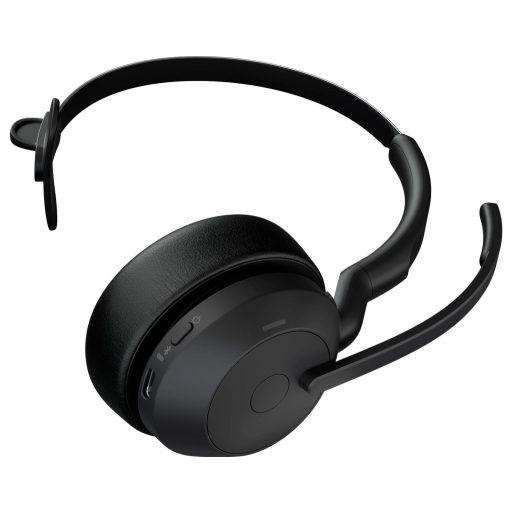 Jabra Evolve2 55 Link 380/390a UC Mono On Ear headset Bluetooth® Mono Fekete Noise Cancelling, mikrofon zajelnyomás Mono Számítógép