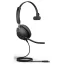 Jabra Evolve2 40 SE USB C/A MS Mono On Ear headset Vezetékes Mono Fekete Noise Cancelling, mikrofon zajelnyomás Mikrofon némítás, Hangerő szabályozás Számítógép