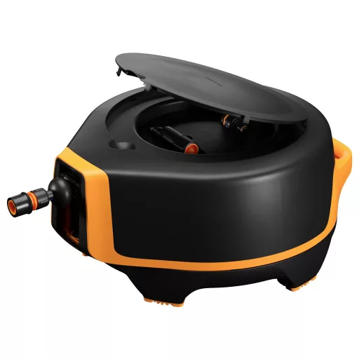 Fiskars 1067549 X-Series™ Waterwheel XL Tömlőtartó dob 13 mm 25 m 1/2 coll 1 db Fekete, Narancs