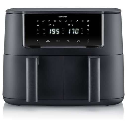 Severin FR 2463 Forrólevegős fritőz 8 l 2600 W Időzítő funkció, Kijelzővel Fekete