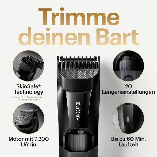 MANSCAPED Beard Hedger Essentials Kit Szakállvágóó Fekete
