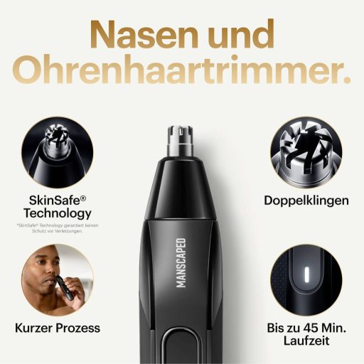 MANSCAPED Weed Wacker 2.0 Fül-, orrszőr nyíró Fekete