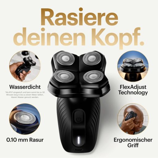 MANSCAPED The Dome Shaver Plus Essentials 75-00249 Rotációs borotva Fekete