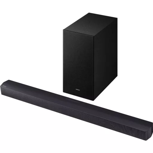 Samsung B-Serie HW-B460GF 2.1-Kanal Soundbar Fekete Bluetooth, WLAN, Vezeték nélküli mélysugárzóval