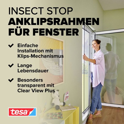 tesa Insect Stop 55360-00002-00 Légyfogó rács (Sz x Ma) 1.2 m x 2.4 m Antracit 1 db