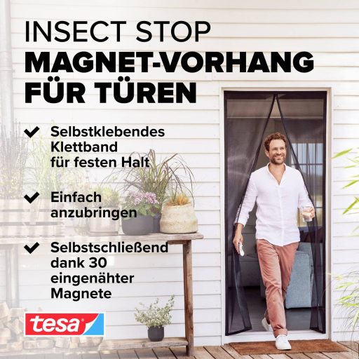 tesa Insect Stop 55394-00001-00 Mágneses függöny (Sz x Ma) 1.2 m x 2.4 m Antracit 1 db