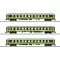 MiniTrix 15462 N 3 darabos gyorsvonati kocsikészlet FlixTrain of the Trainpool, MHI