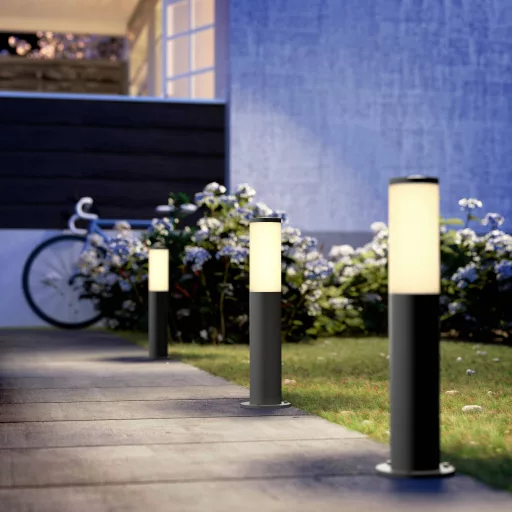 Philips LED Philips Utrecht Sockelleuchte, max, 60W, IP44, ohne Leuchtmittel, anthrazit 8719514417533 Útmegvilágítás Izzólámpa E27 20.0000000000000 W Antracit