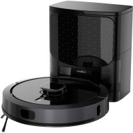   Nedis WIFIVCL002CBK Porszívó és felmosó robot Fekete Kompatibilis az Amazon Alexa-val, Kompatibilis Google Home-mal, Hangvezérelt, Alkalmazás vezérelt