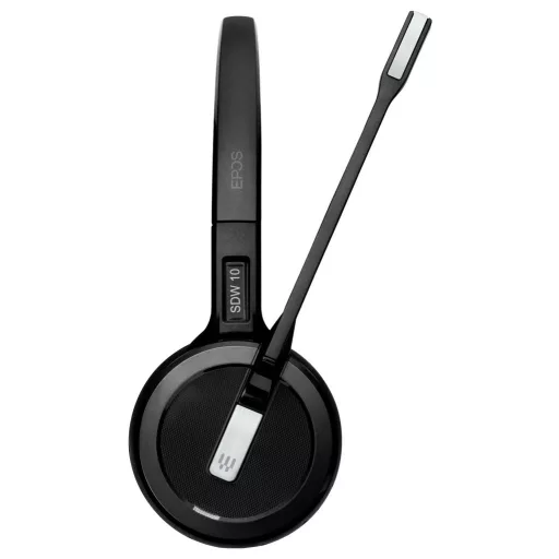 EPOS IMPACT SDW 5016T On Ear headset Vezeték nélküli, DECT Mono Fekete Noise Cancelling, mikrofon zajelnyomás Telefon