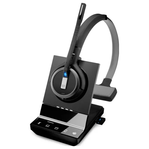 EPOS IMPACT SDW 5036T On Ear headset Vezeték nélküli, DECT Mono Fekete Noise Cancelling, mikrofon zajelnyomás Telefon