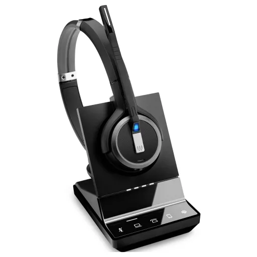 EPOS IMPACT SDW 5066T On Ear headset Vezeték nélküli, DECT Stereo Fekete Noise Cancelling, mikrofon zajelnyomás Telefon