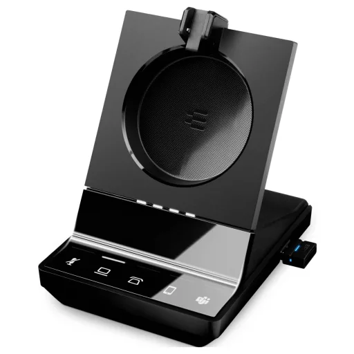 EPOS IMPACT SDW 5066T On Ear headset Vezeték nélküli, DECT Stereo Fekete Noise Cancelling, mikrofon zajelnyomás Telefon