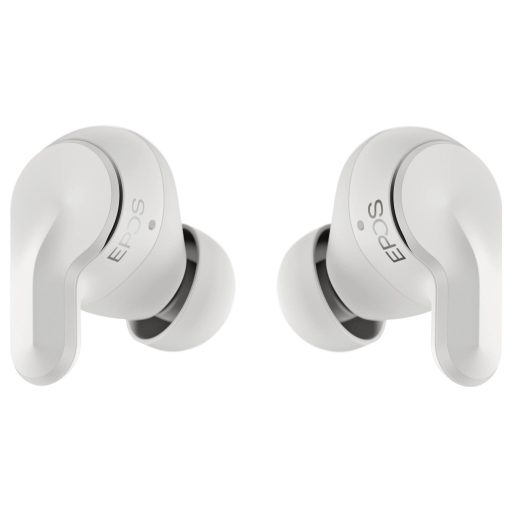 EPOS ADAPT E1 In Ear headset Vezeték nélküli, Bluetooth® Stereo Fehér Noise Cancelling, mikrofon zajelnyomás Headset, Töltőtok, Izzadásálló Telefon