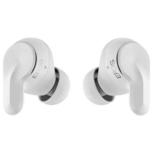 EPOS ADAPT E1 In Ear headset Vezeték nélküli, Bluetooth® Stereo Fehér Noise Cancelling, mikrofon zajelnyomás Headset, Töltőtok, Izzadásálló Telefon