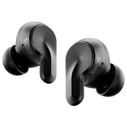 EPOS ADAPT E1 In Ear headset Vezeték nélküli, Bluetooth® Stereo Fekete Noise Cancelling, mikrofon zajelnyomás Headset, Töltőtok, Izzadásálló Telefon