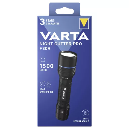 Varta Kézilámpa VARTA Night Cutter Pro F30R Rech. Box 1500 lm 18921101111
