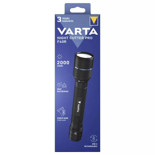 Varta Kézilámpa VARTA Night Cutter Pro F40R Rech. Box 2000 lm 18922101111