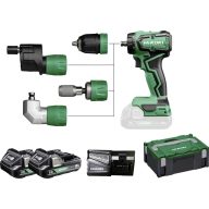   HiKOKI DS18DDQWRZ Akkus fúrócsavarozó 18 V 2.0 Ah Lítiumion 2. akkuval, Töltővel, Hordtáskával