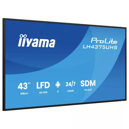 Iiyama LH4375UHS-B2AG Digital Signage kijelző EEK: G (A - G) 108 cm 42.5 coll 3840 x 2160 Pixel 24/7