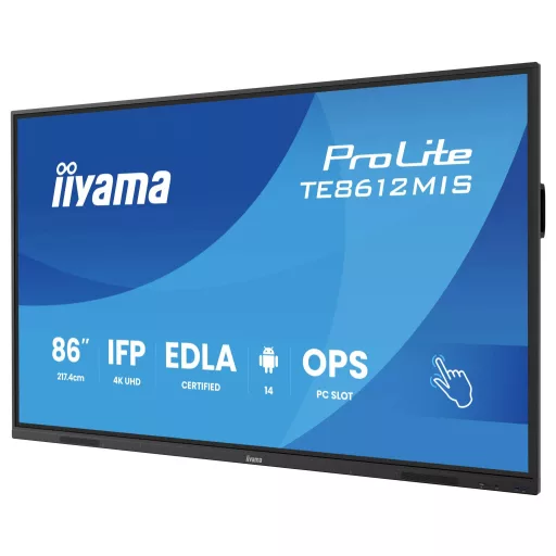 Iiyama TE8612MIS-B4AG Digital Signage kijelző EEK: G (A - G) 217.4 cm 85.6 coll 3840 x 2160 Pixel 24/7
