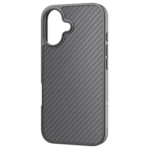 Black Rock Cover Robust Carbon für Apple iPhone 16, Schwarz Cover Apple iPhone 16 Fekete 1600RRC02