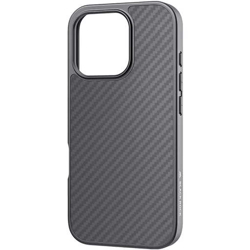 Black Rock Cover Robust Carbon für Apple iPhone 16 Pro, Schwarz Cover Apple iPhone 16 Pro Fekete 1610RRC02