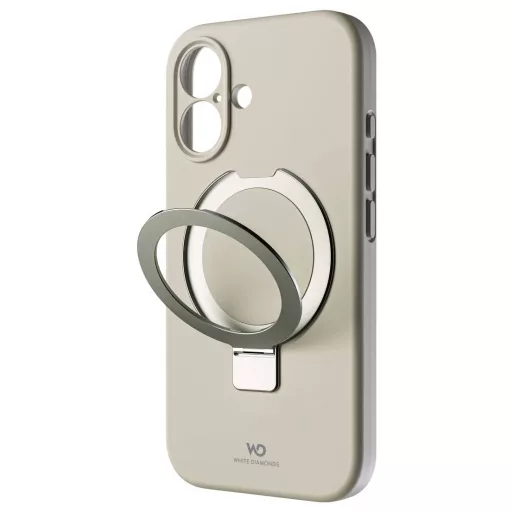 White Diamonds Cover Mag Urban Stand Case für Apple iPhone 16, Sand Hátlap Apple iPhone 16 Homok 1604FITSSM76