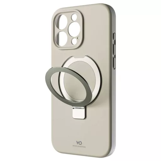 White Diamonds Cover Mag Urban Stand Case für Apple iPhone 16 Pro Max, Sand Hátlap Apple iPhone 16 Pro Max Homok 00228231