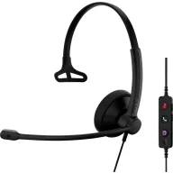   EPOS IMPACT 100 MS On Ear headset Vezetékes Mono Fekete Noise Cancelling Headset, Mikrofon némítás, Hangerő szabályozás, Microsoft Teams gomb Számítógép