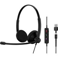   EPOS IMPACT 100 MS On Ear headset Vezetékes Stereo Fekete Noise Cancelling Headset, Mikrofon némítás, Hangerő szabályozás, Microsoft Teams gomb Számítógép