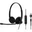 EPOS IMPACT 100 UC On Ear headset Vezetékes Stereo Fekete Noise Cancelling Headset, Mikrofon némítás, Hangerő szabályozás, Microsoft Teams gomb Számítógép