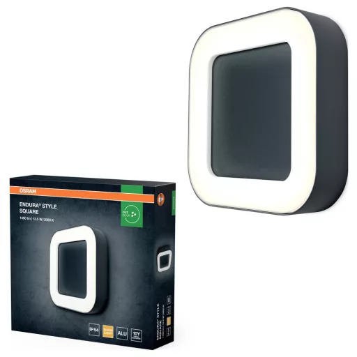 OSRAM HOMELIGHTING ENDURA Style Square 13.5W Dark Gray 4099854461958 LED-es kültéri fali lámpa