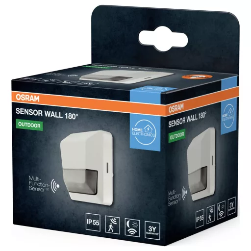 OSRAM HOMELIGHTING SENSOR WALL 180DEG IP55 WT 4099854454240 LED-es kültéri fali lámpa