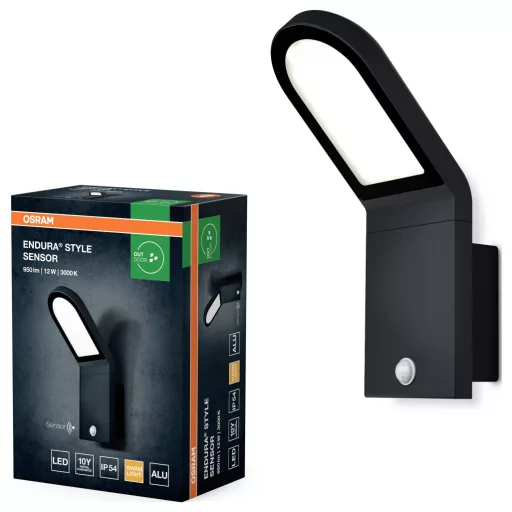 OSRAM HOMELIGHTING ENDURA Style Wall Sensor IP54 12W Dark Gray 4099854453939 LED-es kültéri fali lámpa