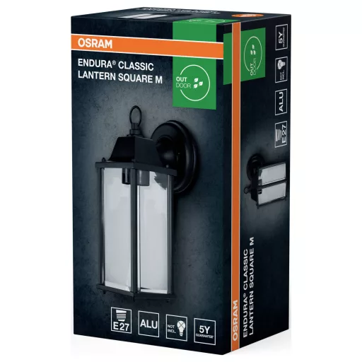 OSRAM HOMELIGHTING ENDURA Classic Lantern Square M E27 4099854447402 LED-es kültéri fali lámpa