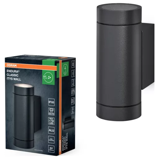 OSRAM HOMELIGHTING Endura Classic GU10 IP65 Itys Wall Dark Gray 4099854447341 LED-es kültéri fali lámpa