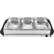  Silva Homeline SH 4.1 425009 Büfé melegentartó Nemesacél, Fekete